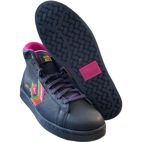Unisex M9.5 W11 Converse Heart Of The City Pro Leather Hi Obsidian Hyper Magenta - Picture 11 of 12